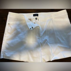 WHITE HOUSE BLACK MARKET Stretchy Shorts White-16